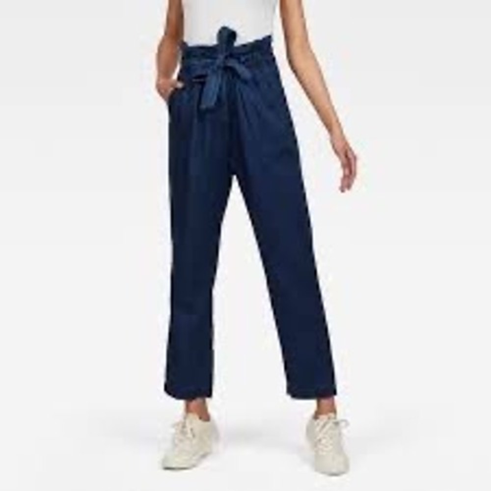 G-Star Raw Bronson Army Paperbag Blue Denim Tapered Pants 24/30 D11623-A785-082